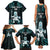 Custom New Zealand Maori Taiaha Family Matching Tank Maxi Dress and Hawaiian Shirt Tiki Warrior Paua Shell LT05 - Polynesian Pride