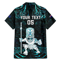 Custom New Zealand Maori Taiaha Hawaiian Shirt Tiki Warrior Paua Shell LT05 - Polynesian Pride