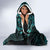 New Zealand Maori Taiaha Hooded Blanket Tiki Warrior Paua Shell LT05 - Polynesian Pride