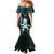 Custom New Zealand Maori Taiaha Mermaid Dress Tiki Warrior Paua Shell LT05 - Polynesian Pride