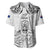 Custom New Zealand Maori Taiaha Baseball Jersey Tiki Warrior White LT05 White - Polynesian Pride