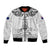 Custom New Zealand Maori Taiaha Bomber Jacket Tiki Warrior White LT05 Unisex White - Polynesian Pride