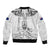 Custom New Zealand Maori Taiaha Bomber Jacket Tiki Warrior White LT05 - Polynesian Pride