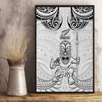 New Zealand Maori Taiaha Canvas Wall Art Tiki Warrior White LT05 - Polynesian Pride