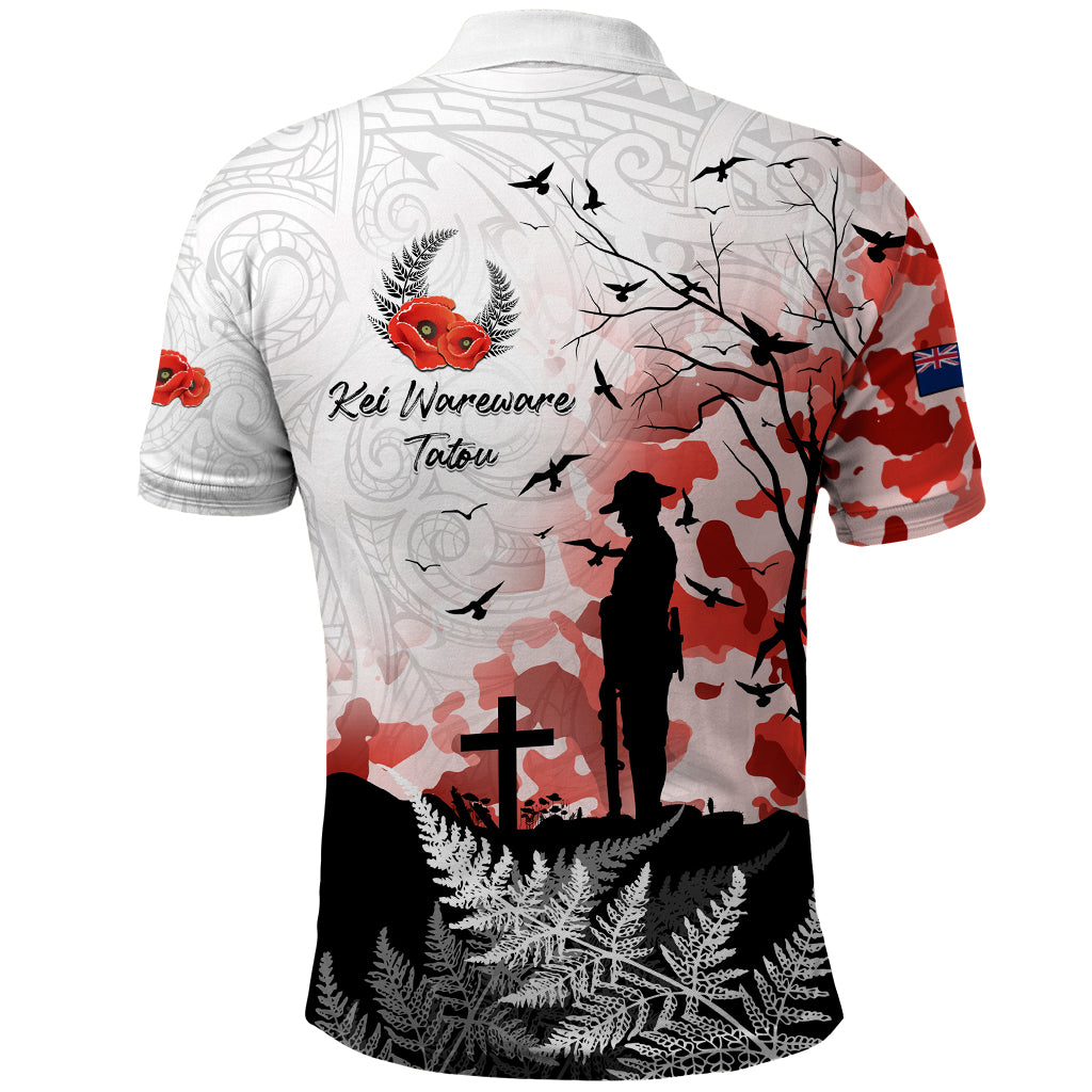 Kei Wareware Tatou New Zealand ANZAC Day Polo Shirt - Lest We Forget LT05 - Polynesian Pride
