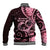 New Zealand Valentine Baseball Jacket Aroha Sweet Pink Piwakawaka