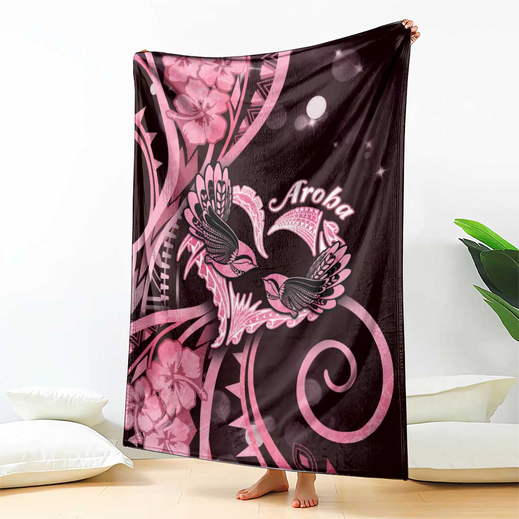 New Zealand Valentine Blanket Aroha Sweet Pink Piwakawaka LT05 - Polynesian Pride
