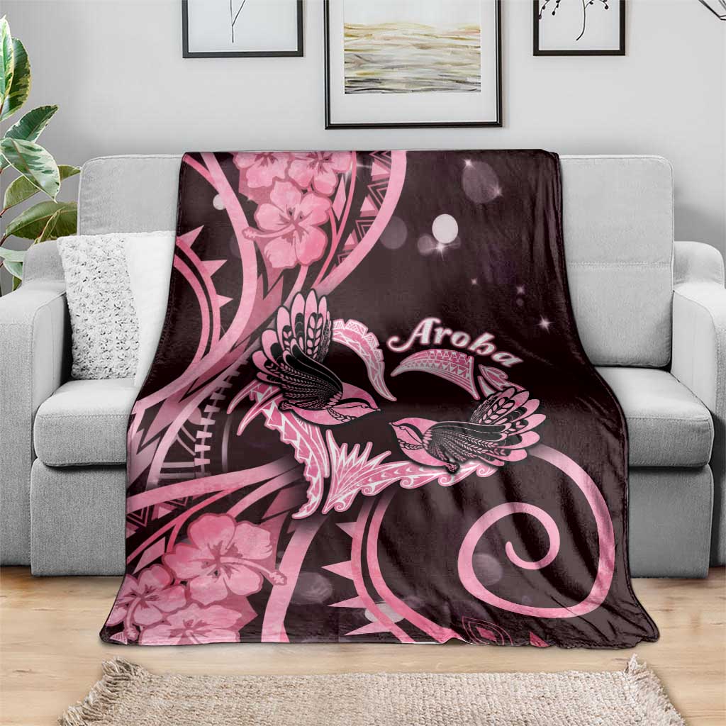 New Zealand Valentine Blanket Aroha Sweet Pink Piwakawaka LT05 - Polynesian Pride