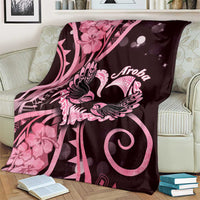 New Zealand Valentine Blanket Aroha Sweet Pink Piwakawaka LT05 - Polynesian Pride