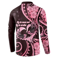 New Zealand Valentine Button Sweatshirt Aroha Sweet Pink Piwakawaka LT05 - Polynesian Pride