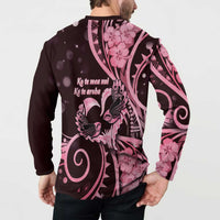 New Zealand Valentine Button Sweatshirt Aroha Sweet Pink Piwakawaka LT05 - Polynesian Pride