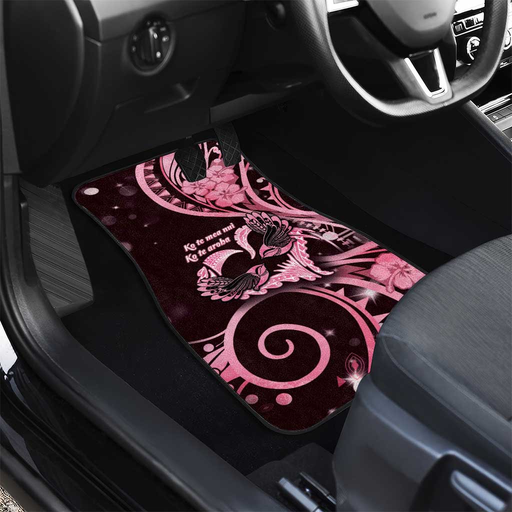 New Zealand Valentine Car Mats Aroha Sweet Pink Piwakawaka LT05 - Polynesian Pride