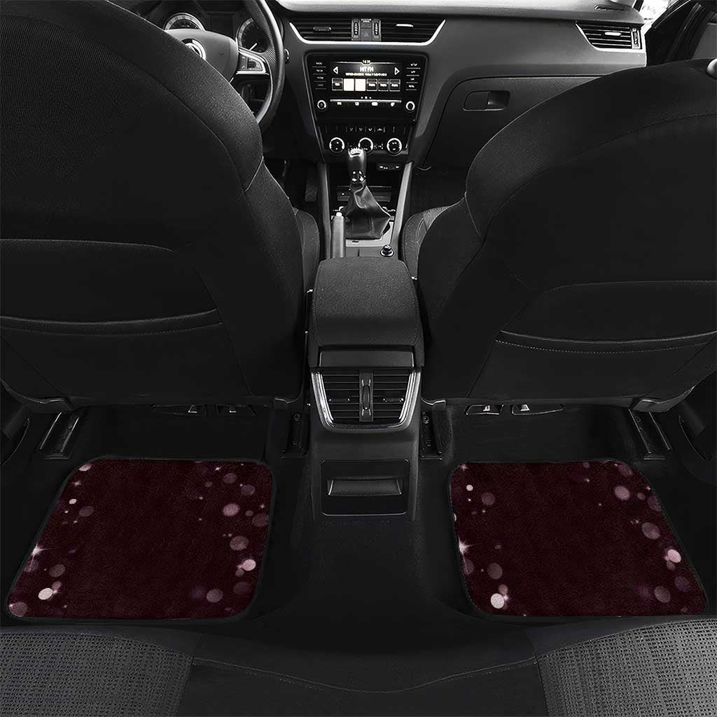 New Zealand Valentine Car Mats Aroha Sweet Pink Piwakawaka LT05 Set 2pcs - Back Pink - Polynesian Pride