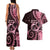 New Zealand Valentine Couples Matching Tank Maxi Dress and Hawaiian Shirt Aroha Sweet Pink Piwakawaka