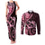 New Zealand Valentine Couples Matching Tank Maxi Dress and Long Sleeve Button Shirt Aroha Sweet Pink Piwakawaka