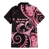 New Zealand Valentine Family Matching Mermaid Dress and Hawaiian Shirt Aroha Sweet Pink Piwakawaka