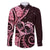 New Zealand Valentine Family Matching Off The Shoulder Long Sleeve Dress and Hawaiian Shirt Aroha Sweet Pink Piwakawaka