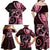 New Zealand Valentine Family Matching Off Shoulder Maxi Dress and Hawaiian Shirt Aroha Sweet Pink Piwakawaka