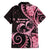 New Zealand Valentine Family Matching Puletasi and Hawaiian Shirt Aroha Sweet Pink Piwakawaka