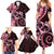 New Zealand Valentine Family Matching Summer Maxi Dress and Hawaiian Shirt Aroha Sweet Pink Piwakawaka