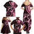 New Zealand Valentine Family Matching Summer Maxi Dress and Hawaiian Shirt Aroha Sweet Pink Piwakawaka