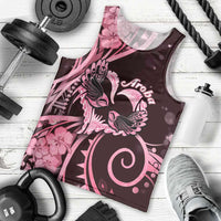 New Zealand Valentine Men Tank Top Aroha Sweet Pink Piwakawaka LT05 - Polynesian Pride