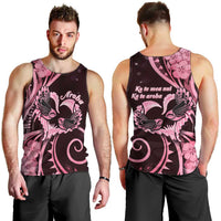 New Zealand Valentine Men Tank Top Aroha Sweet Pink Piwakawaka LT05 - Polynesian Pride