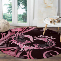 New Zealand Valentine Round Carpet Aroha Sweet Pink Piwakawaka