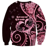 New Zealand Valentine Sweatshirt Aroha Sweet Pink Piwakawaka LT05 - Polynesian Pride