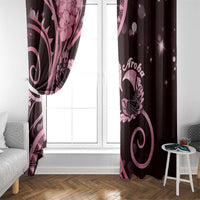 New Zealand Valentine Window Curtain Aroha Sweet Pink Piwakawaka LT05 - Polynesian Pride