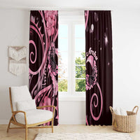 New Zealand Valentine Window Curtain Aroha Sweet Pink Piwakawaka LT05 - Polynesian Pride