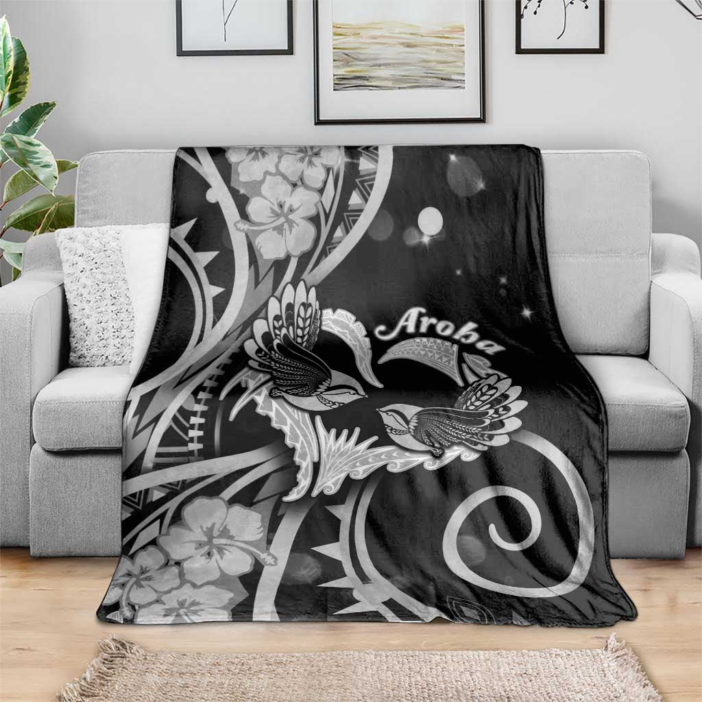 New Zealand Valentine Blanket Aroha Gray Piwakawaka LT05 - Polynesian Pride
