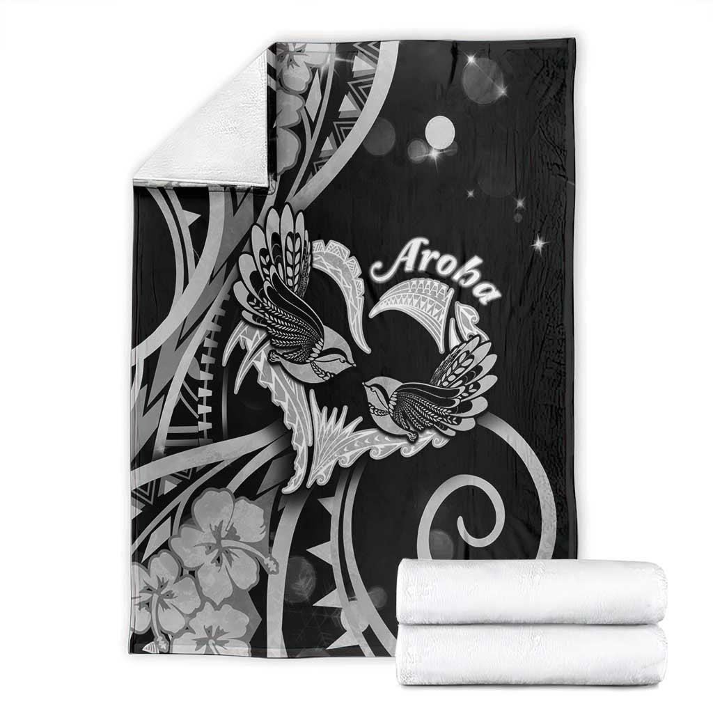 New Zealand Valentine Blanket Aroha Gray Piwakawaka LT05 - Polynesian Pride