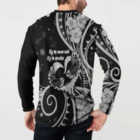 New Zealand Valentine Button Sweatshirt Aroha Gray Piwakawaka LT05 - Polynesian Pride