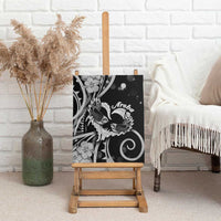 New Zealand Valentine Canvas Wall Art Aroha Gray Piwakawaka LT05 - Polynesian Pride