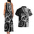 New Zealand Valentine Couples Matching Tank Maxi Dress and Hawaiian Shirt Aroha Gray Piwakawaka