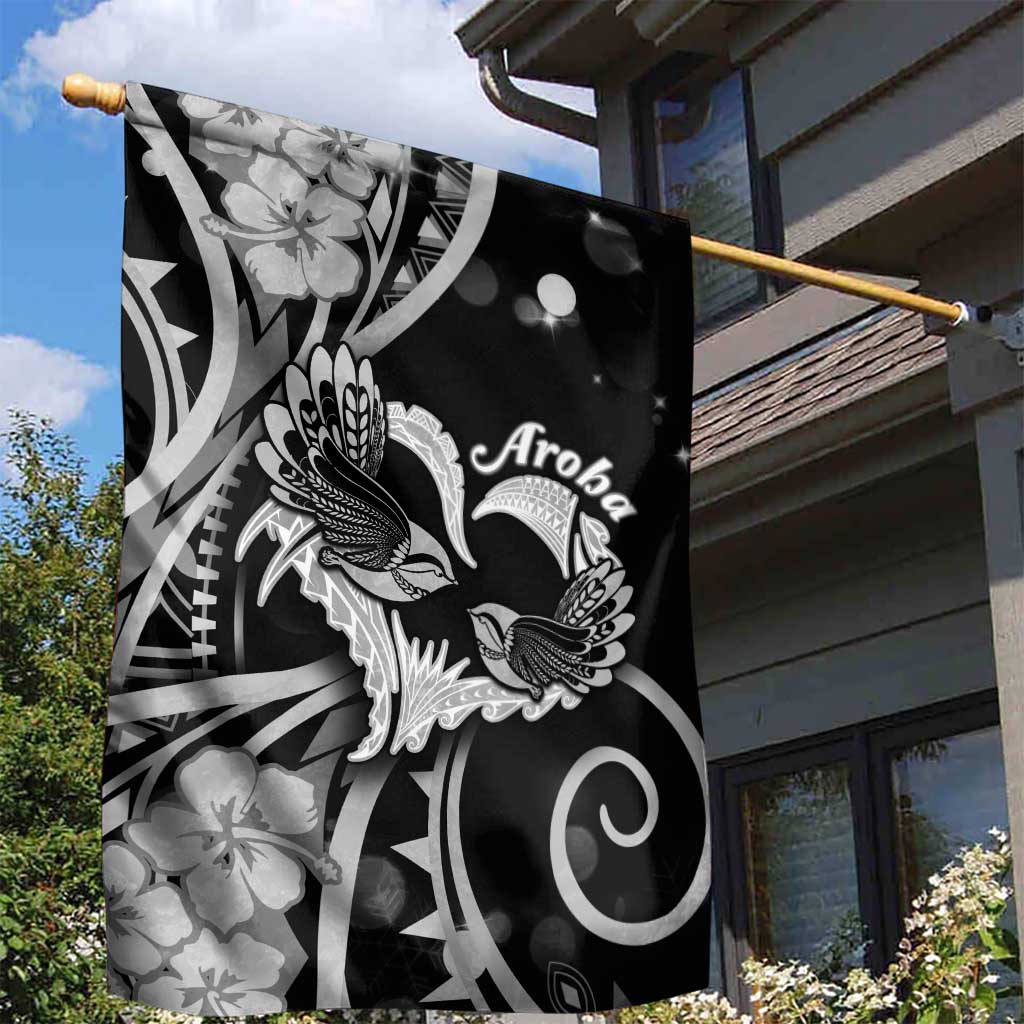 New Zealand Valentine Garden Flag Aroha Gray Piwakawaka LT05 - Polynesian Pride