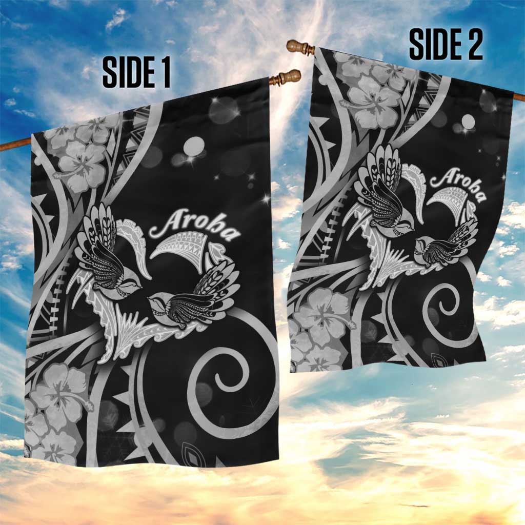 New Zealand Valentine Garden Flag Aroha Gray Piwakawaka LT05 - Polynesian Pride