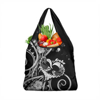 New Zealand Valentine Grocery Bag Aroha Gray Piwakawaka LT05 1-pack One Size Gray - Polynesian Pride