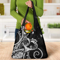 New Zealand Valentine Grocery Bag Aroha Gray Piwakawaka LT05 - Polynesian Pride