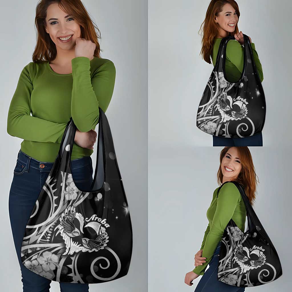 New Zealand Valentine Grocery Bag Aroha Gray Piwakawaka LT05 - Polynesian Pride