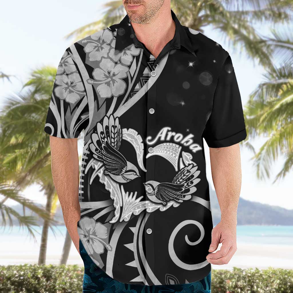 New Zealand Valentine Hawaiian Shirt Aroha Gray Piwakawaka LT05 - Polynesian Pride