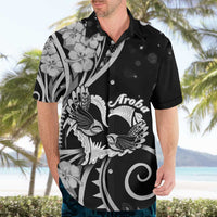 New Zealand Valentine Hawaiian Shirt Aroha Gray Piwakawaka LT05 - Polynesian Pride
