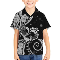 New Zealand Valentine Hawaiian Shirt Aroha Gray Piwakawaka LT05 - Polynesian Pride