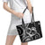 New Zealand Valentine Leather Tote Bag Aroha Gray Piwakawaka