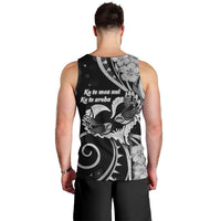 New Zealand Valentine Men Tank Top Aroha Gray Piwakawaka LT05 - Polynesian Pride
