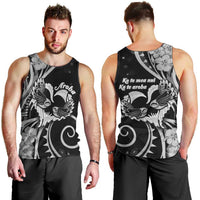 New Zealand Valentine Men Tank Top Aroha Gray Piwakawaka LT05 - Polynesian Pride