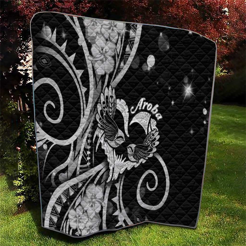 New Zealand Valentine Quilt Aroha Gray Piwakawaka