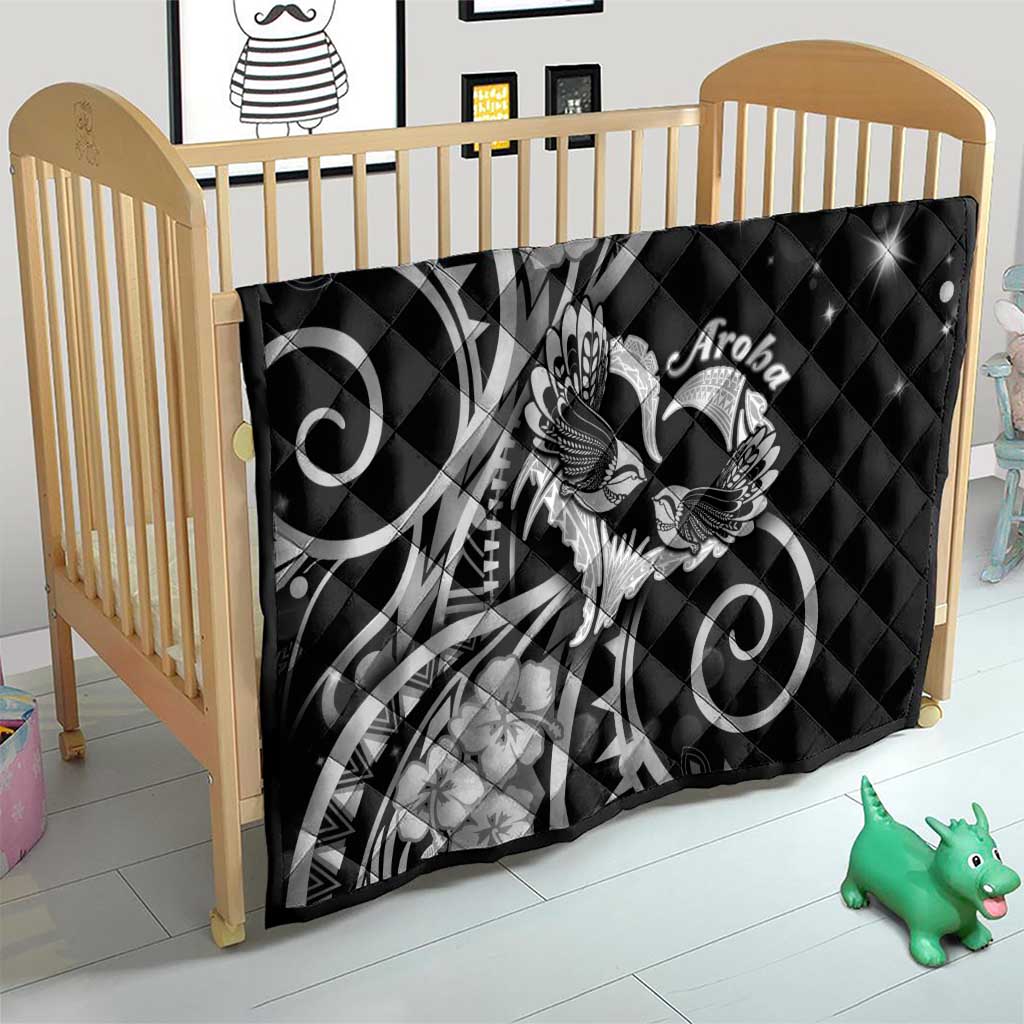 New Zealand Valentine Quilt Aroha Gray Piwakawaka