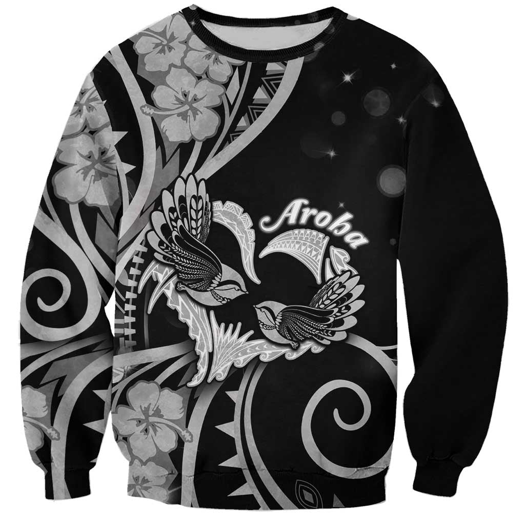 New Zealand Valentine Sweatshirt Aroha Gray Piwakawaka LT05 Unisex Gray - Polynesian Pride